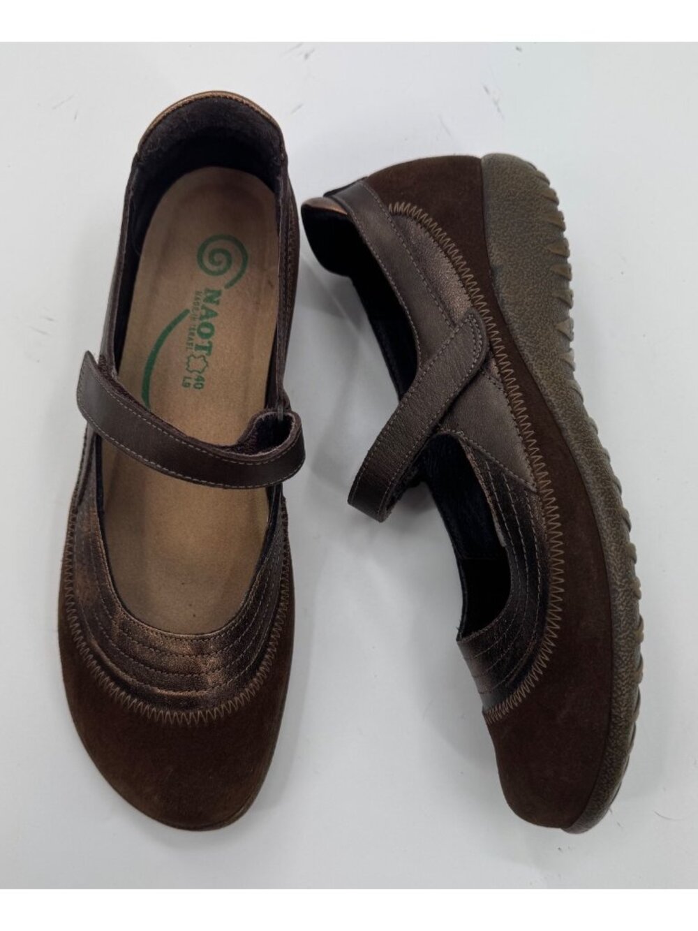 Naot Kirei Womens Brown Leather Mary Jane Shoes Size 9 US 40 EU Cushioned - Picture 3 of 12